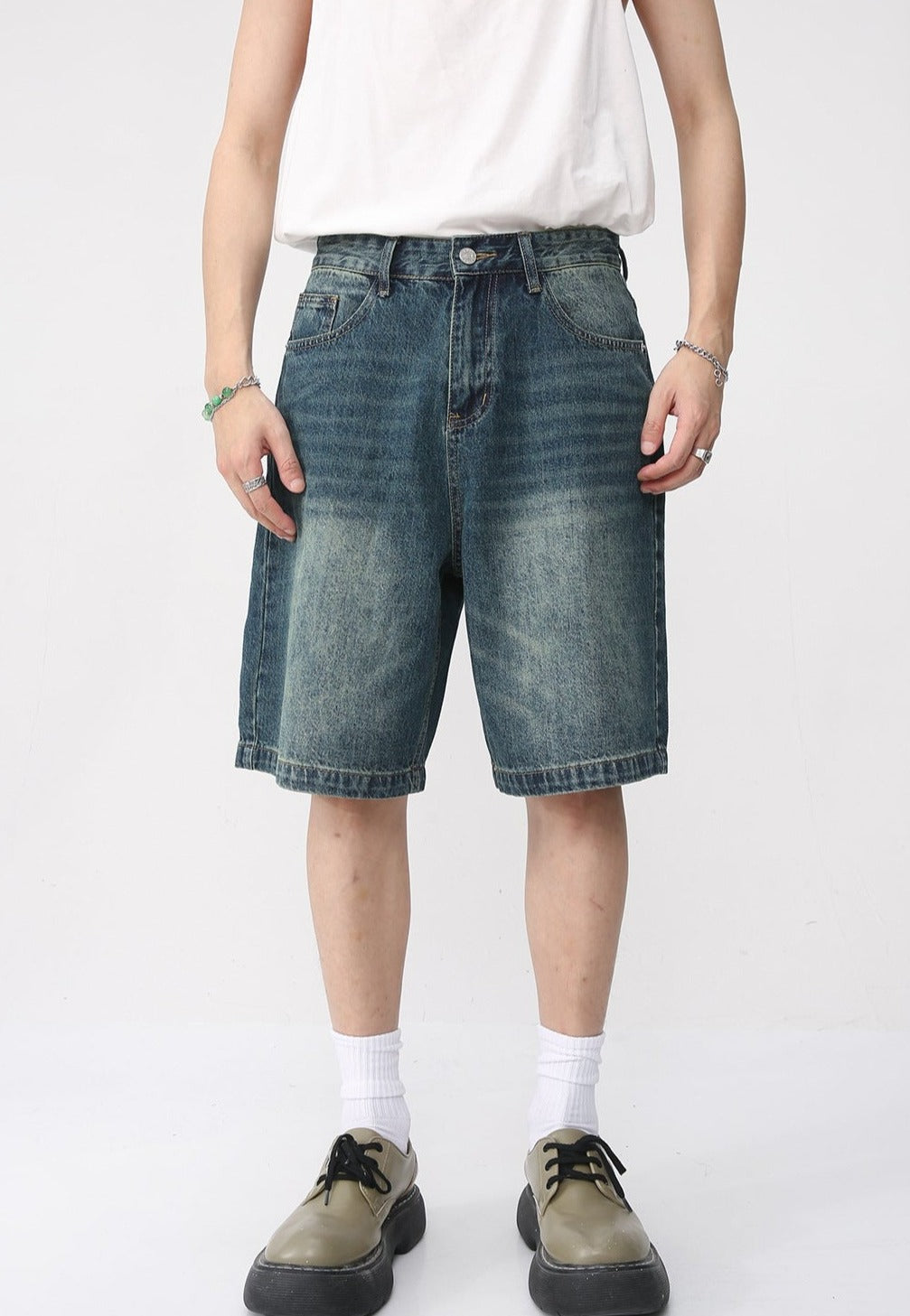 Washed Stripe Jorts