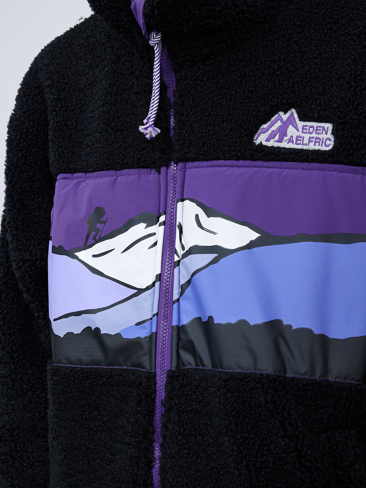 Modea Mountains Patchwork-Sherpa-Mantel