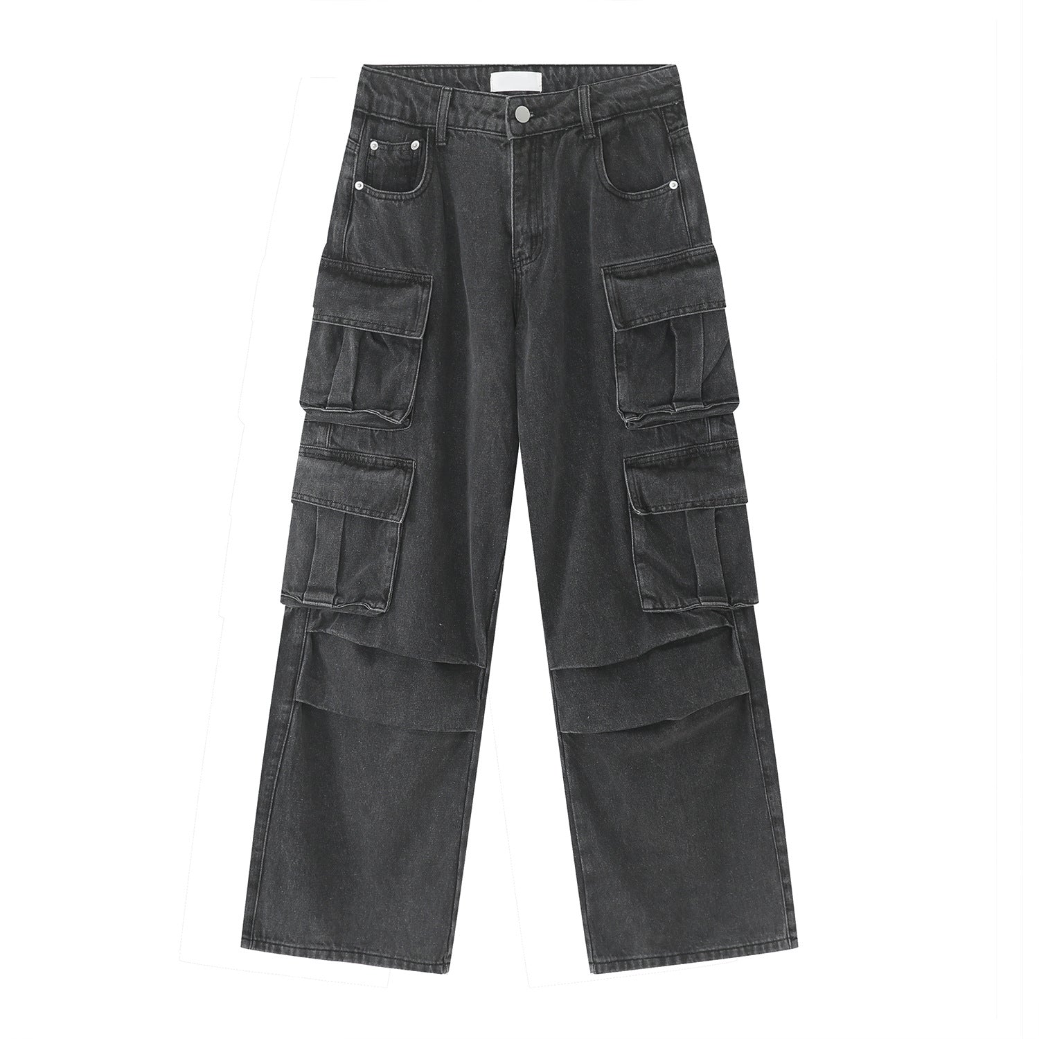 Washed Multipocket Cargo Denim