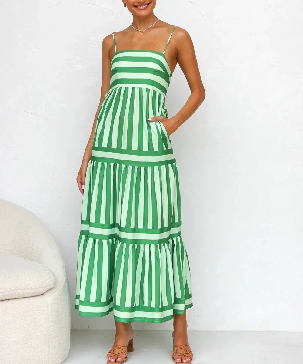 SpringMeadow™ | Candy Stripe Maxi Dress