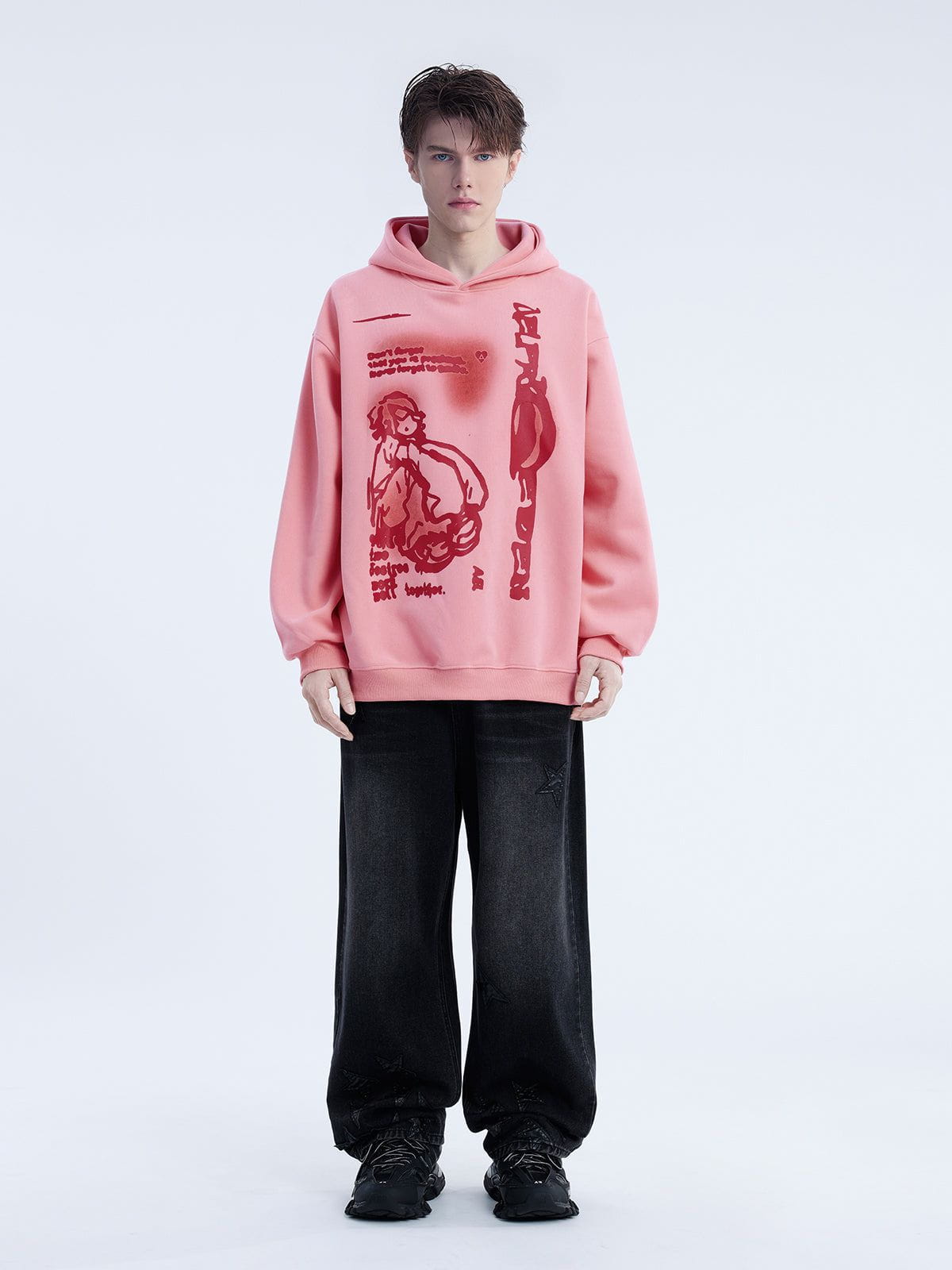 Modea Kapuzenpullover mit Cartoon-Figuren-Aufdruck