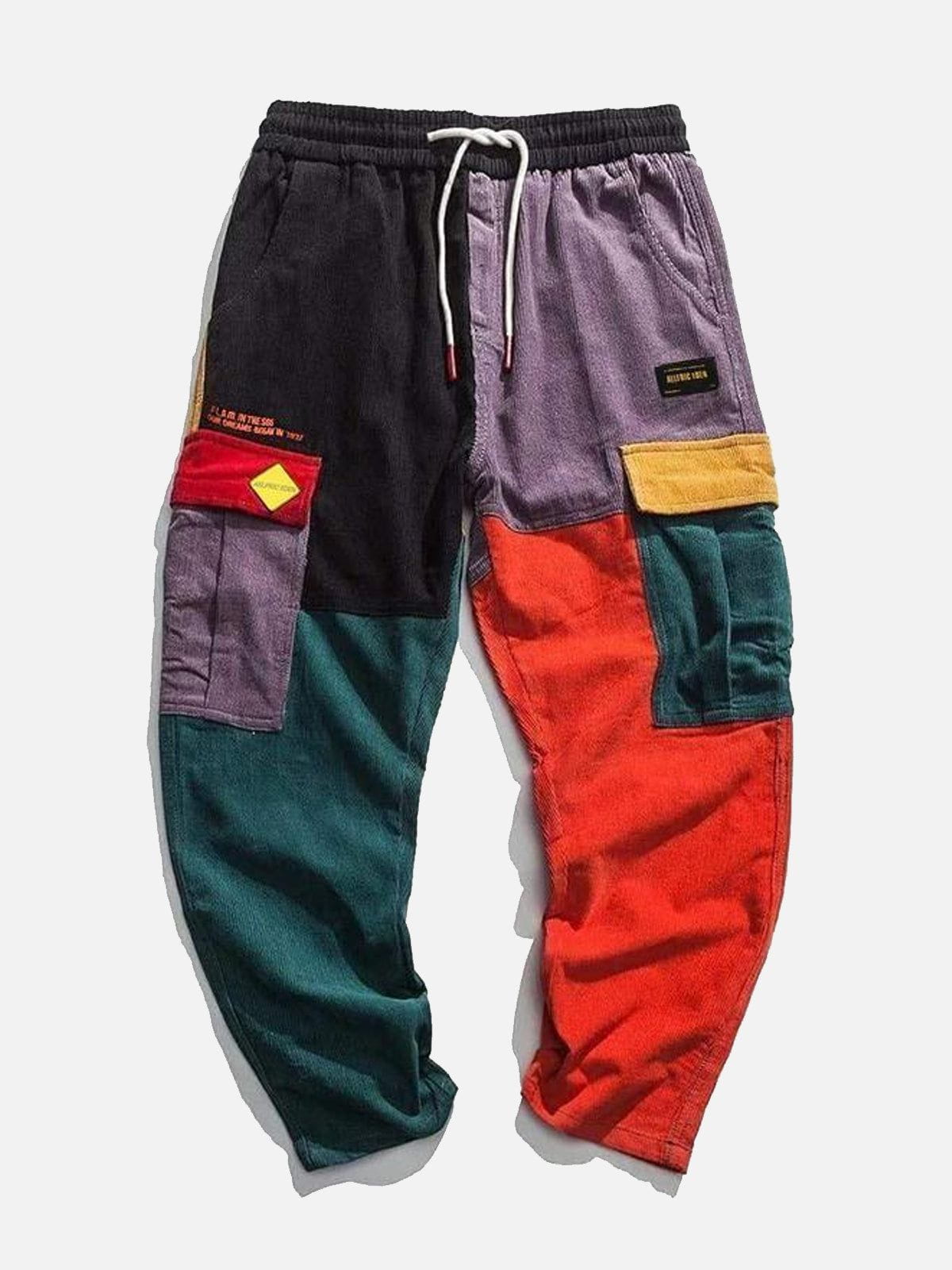 Modea  „Back to 90's“ Patchwork-Farbblock-Cordhose