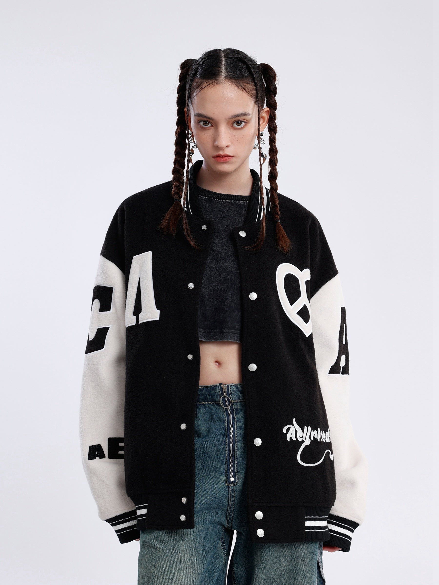 City Of Love Basic Varsity Jacket