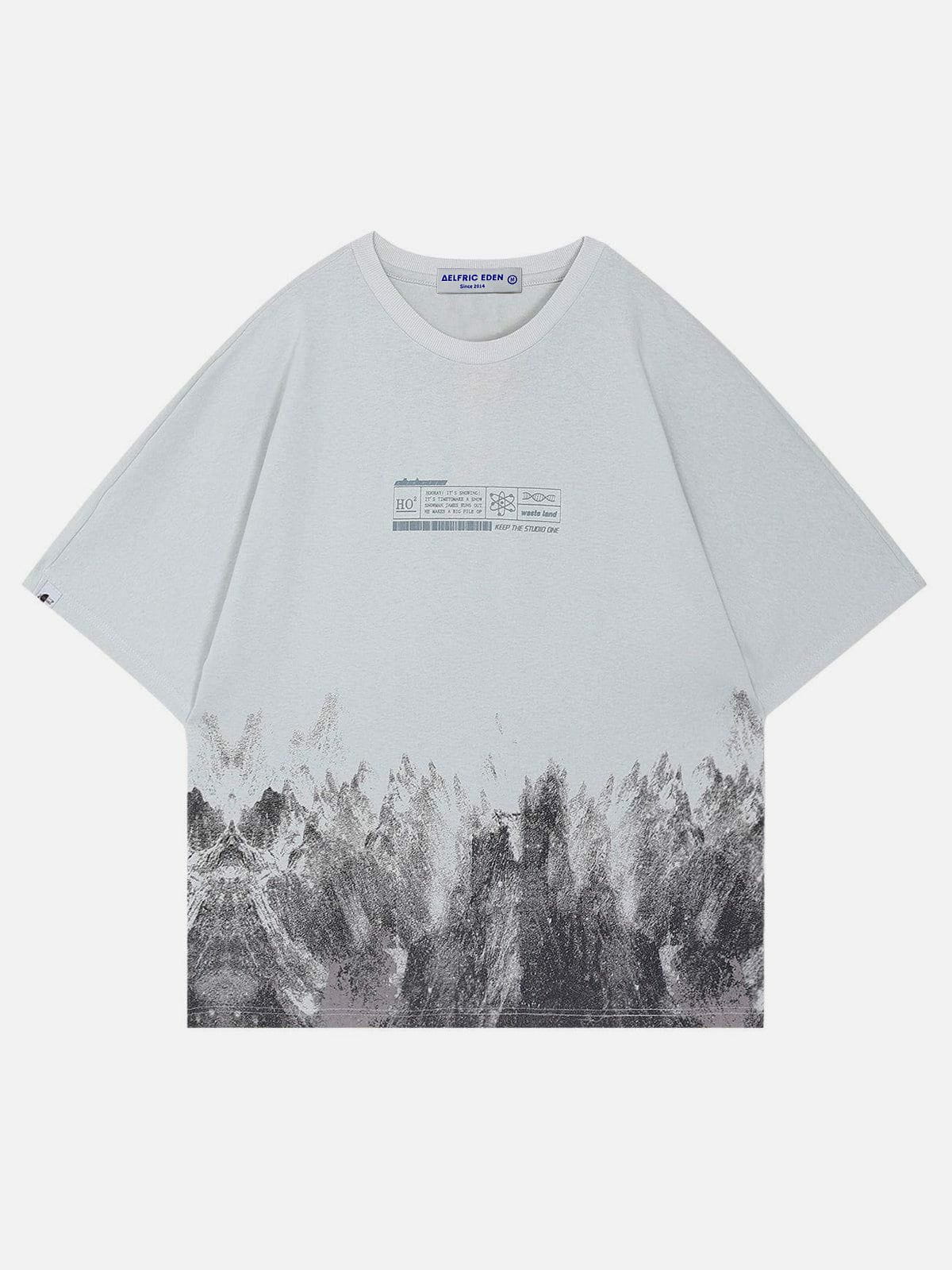 Modea  Snow Mountain Graffiti-Grafik-T-Shirt