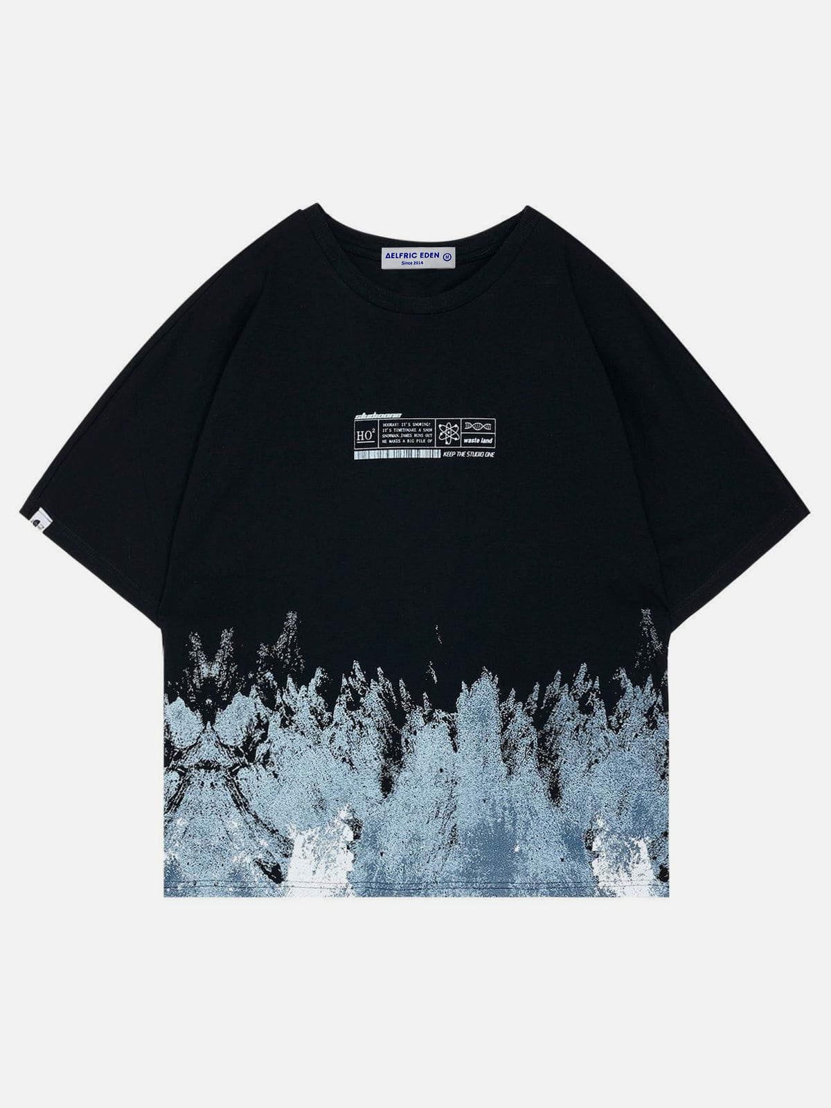 Modea  Snow Mountain Graffiti-Grafik-T-Shirt