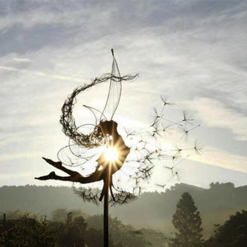 FairyWind™ Tanzende Dandelion Skulptur - Magische Gartendekoration