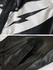 Modea Racing Kontrast-Panel-Lightning-Lederjacke