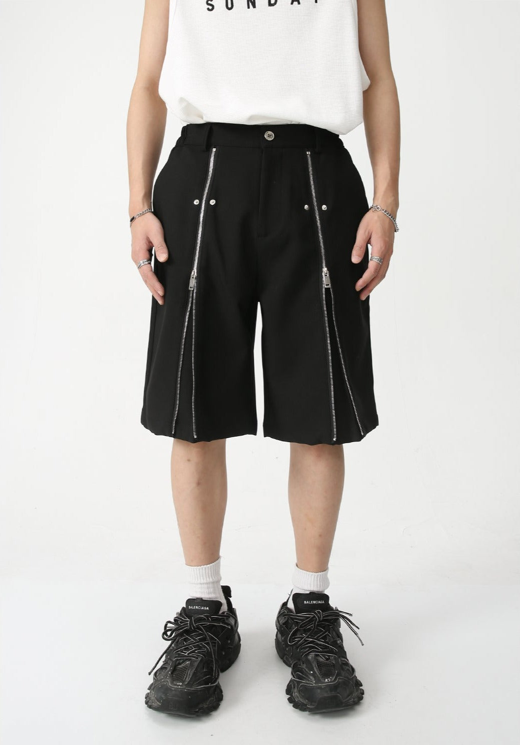 Zip Detail Shorts