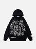 Kapuzenpullover mit Modea -Cartoon-Line-Charakter-Print