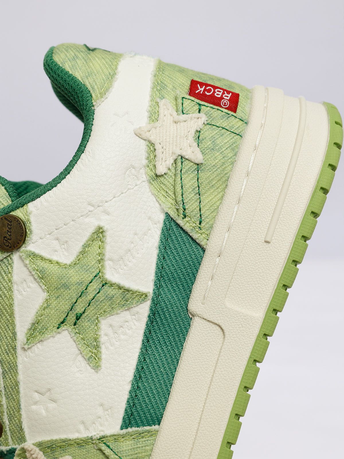 Patchwork Avo Green Star Sneaker