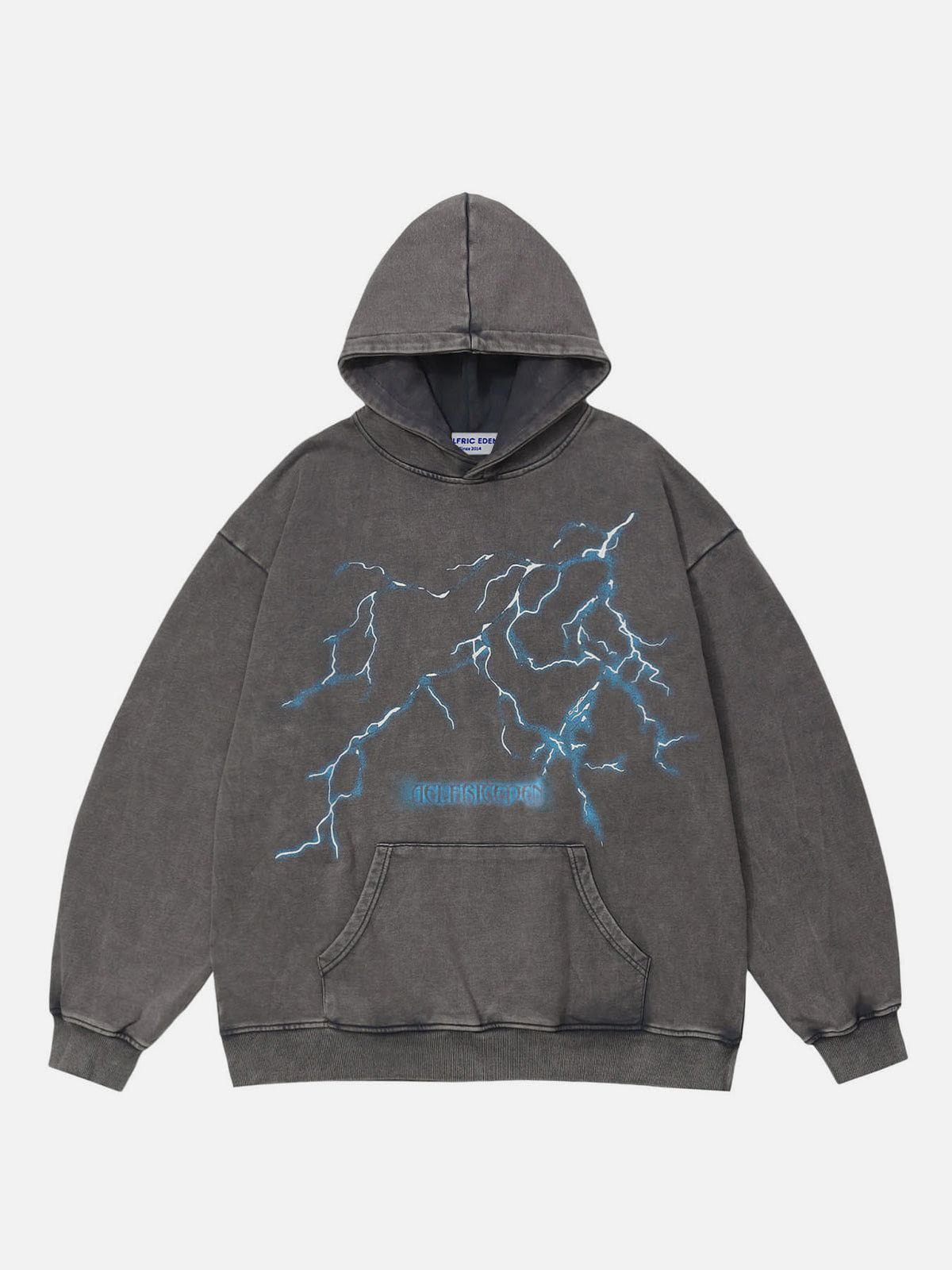 Modea  Washed Lightning Print Hoodie