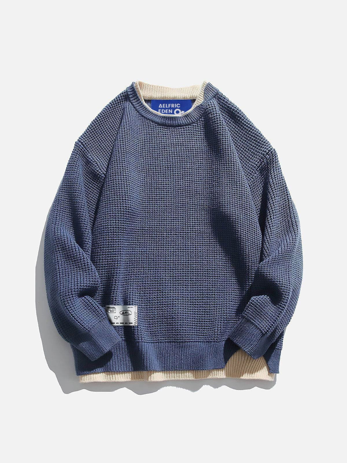 Modea Faux zweiteiliger Waffelpullover