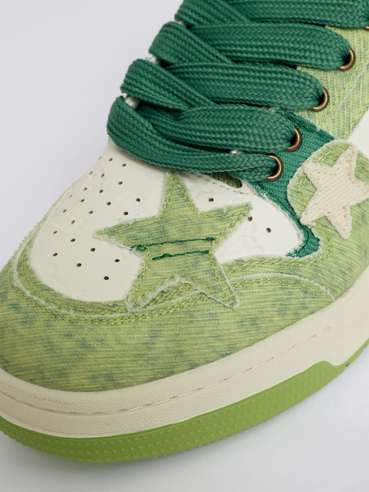 Patchwork Avo Green Star Sneaker