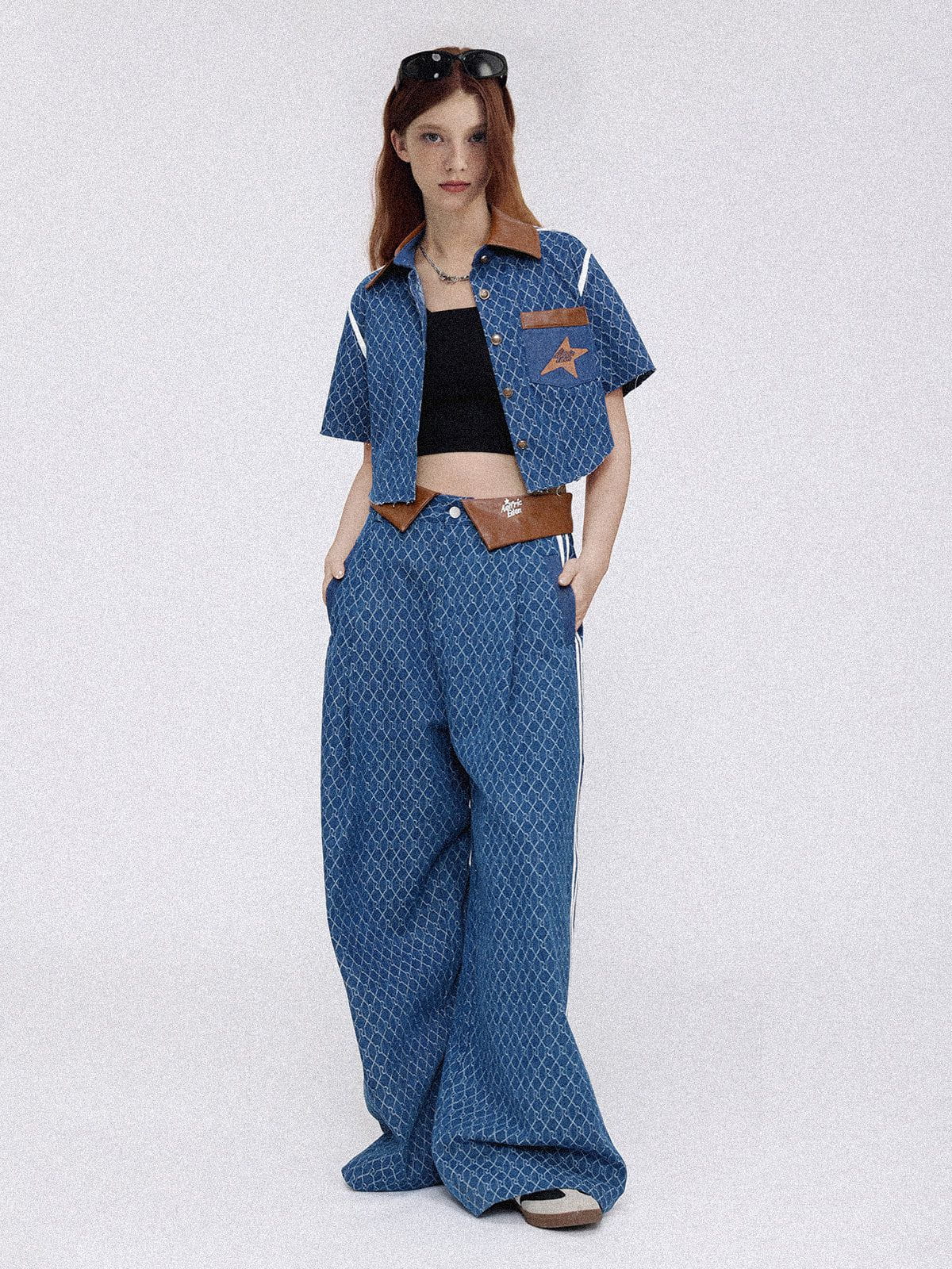 Modea Vintage Denim-Jacquard-Set