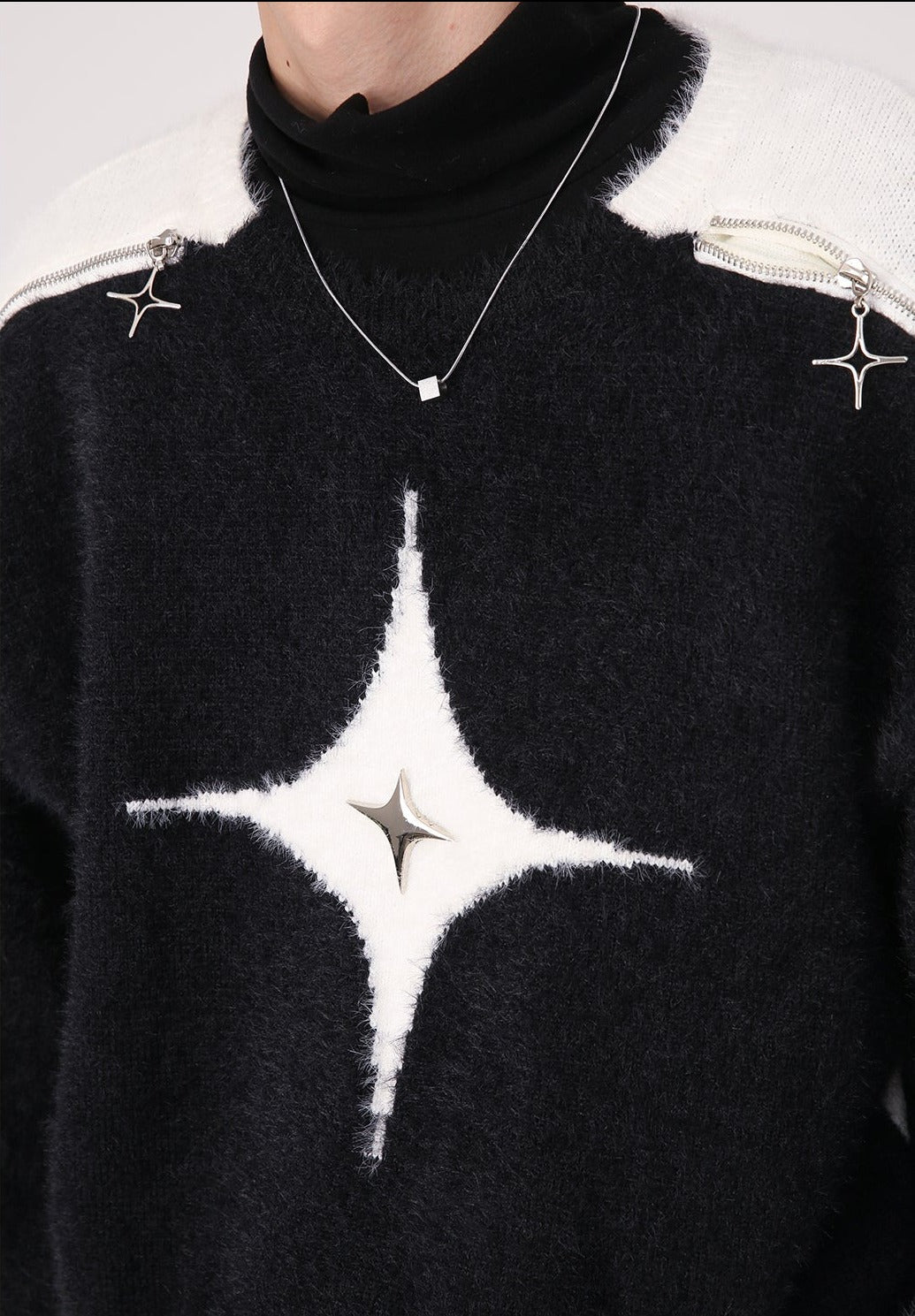 Star Mohair Knit Sweater