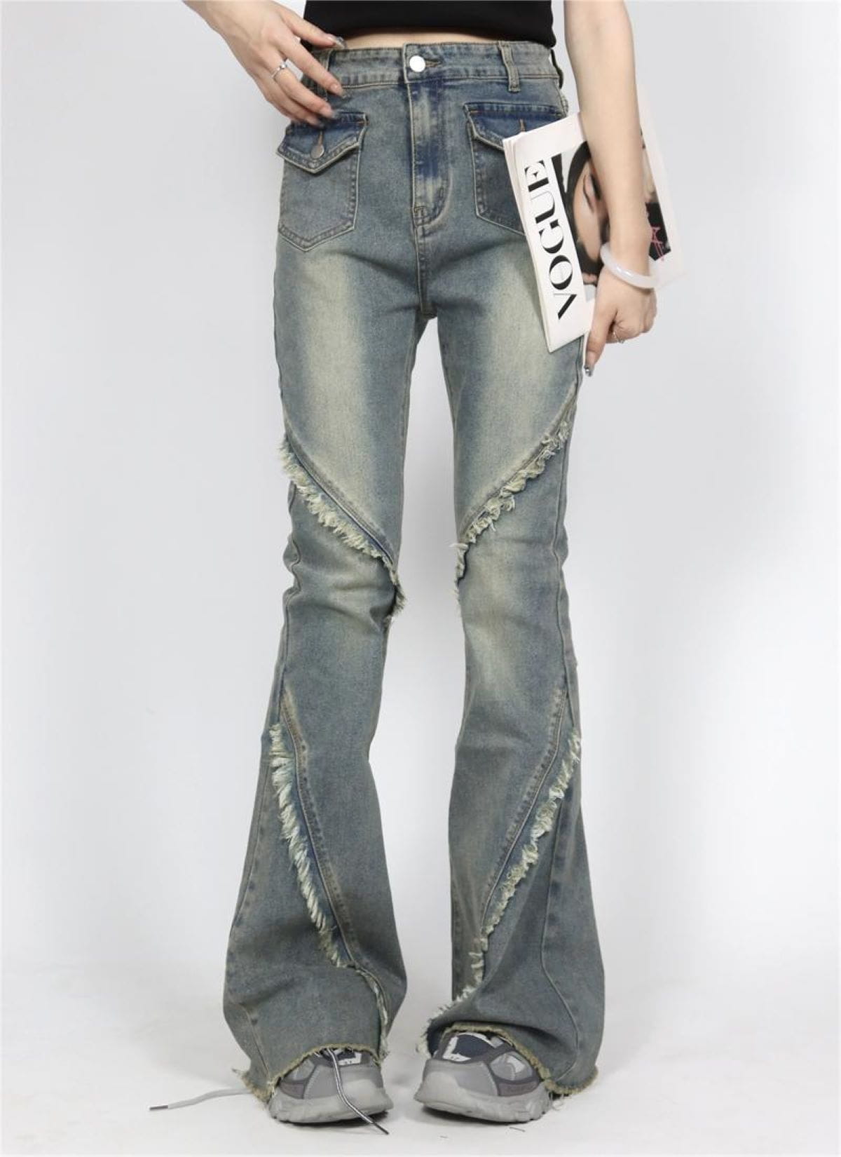 Vintage Side Flared Denim