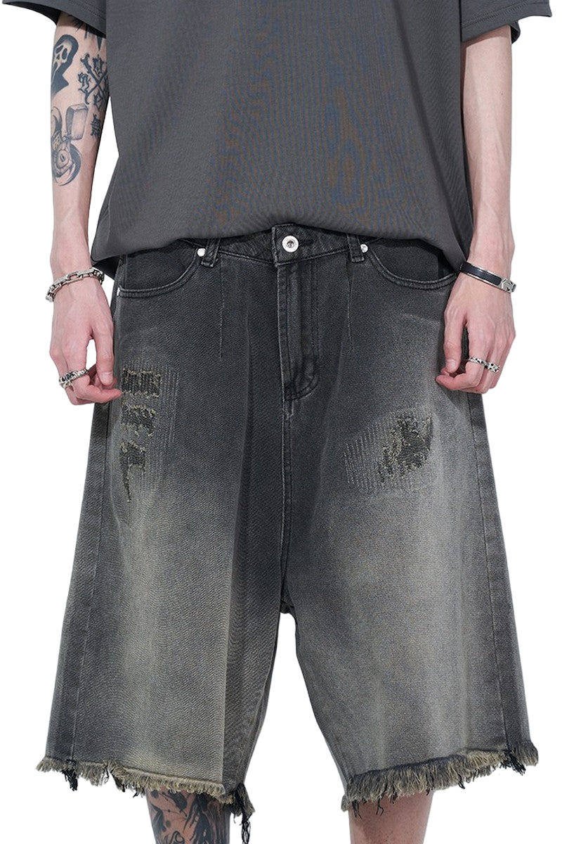 Distressed Washed Jorts