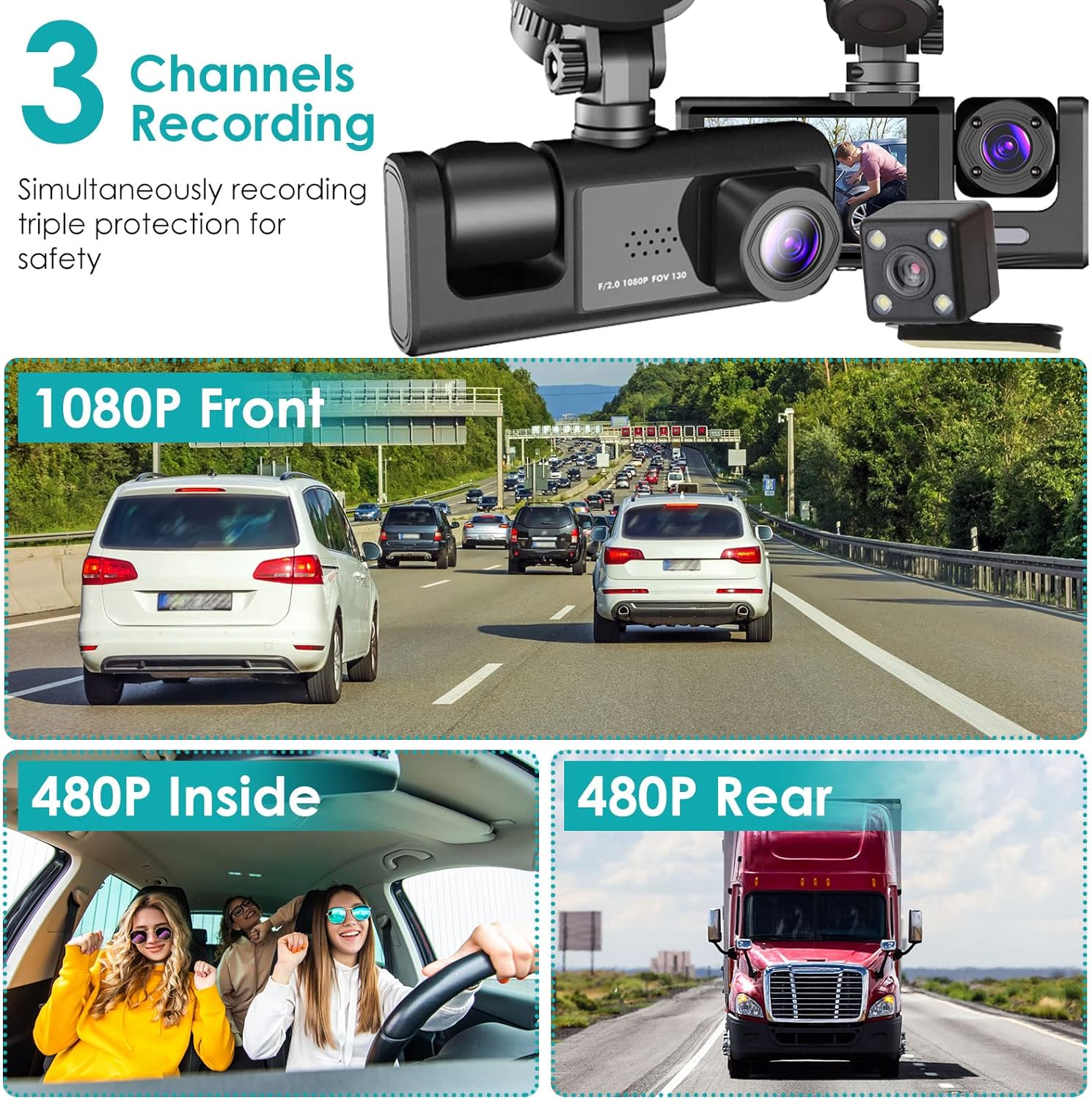 VisionSafe™ Pro - Full HD Dash Camera for Rideshare Drivers