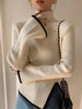 Eleganter Rollkragenpullover für Frauen (Old Money style)