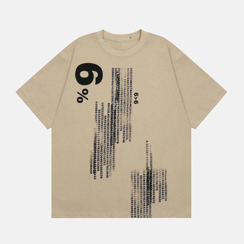 6% Letter Graphic T-Shirt