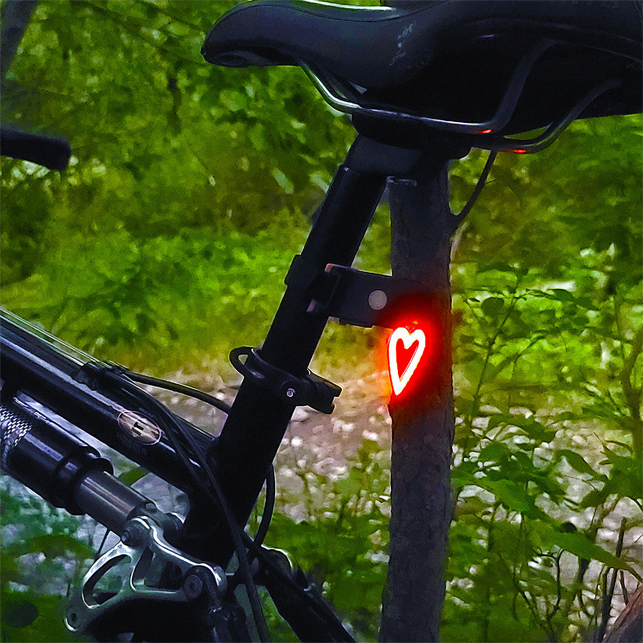 Heart-Shaped LED Bike Light