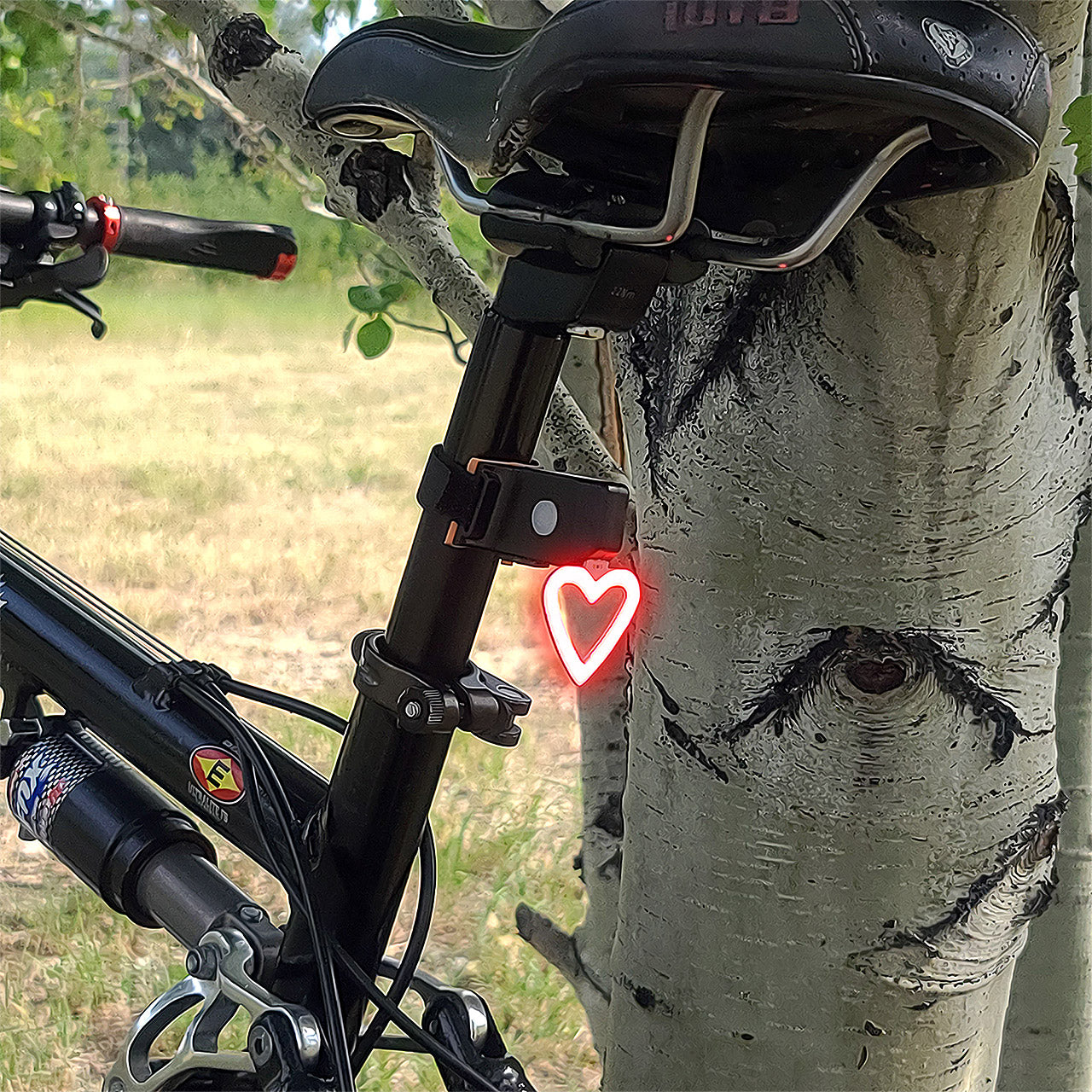 Heart-Shaped LED Bike Light