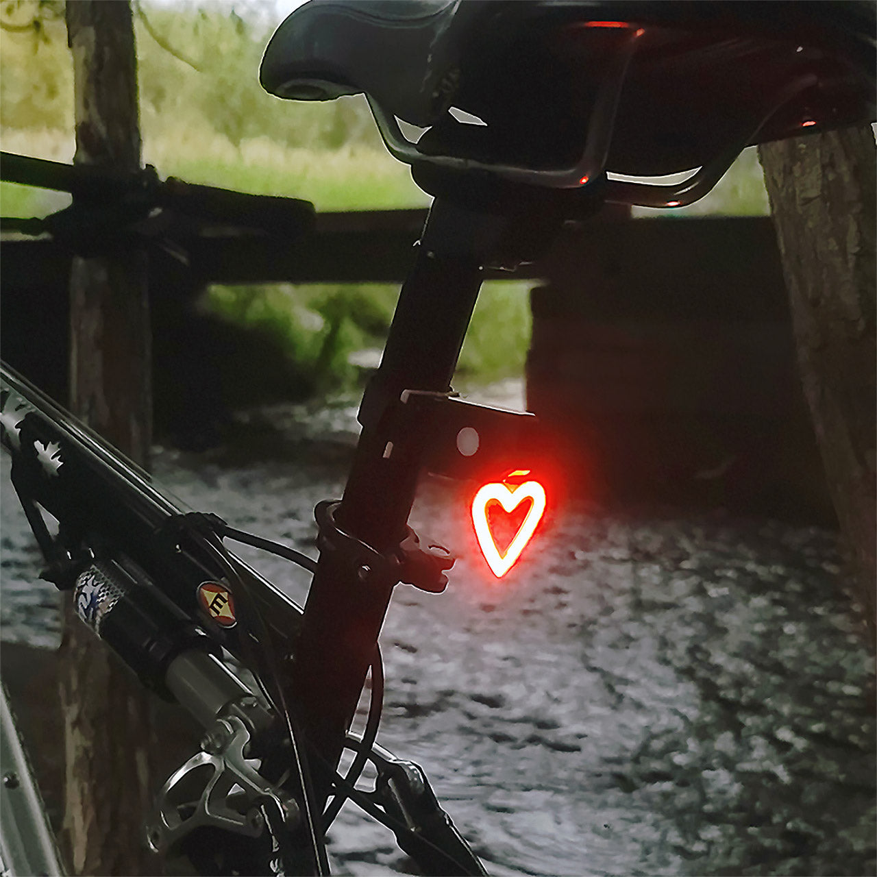 Heart-Shaped LED Bike Light