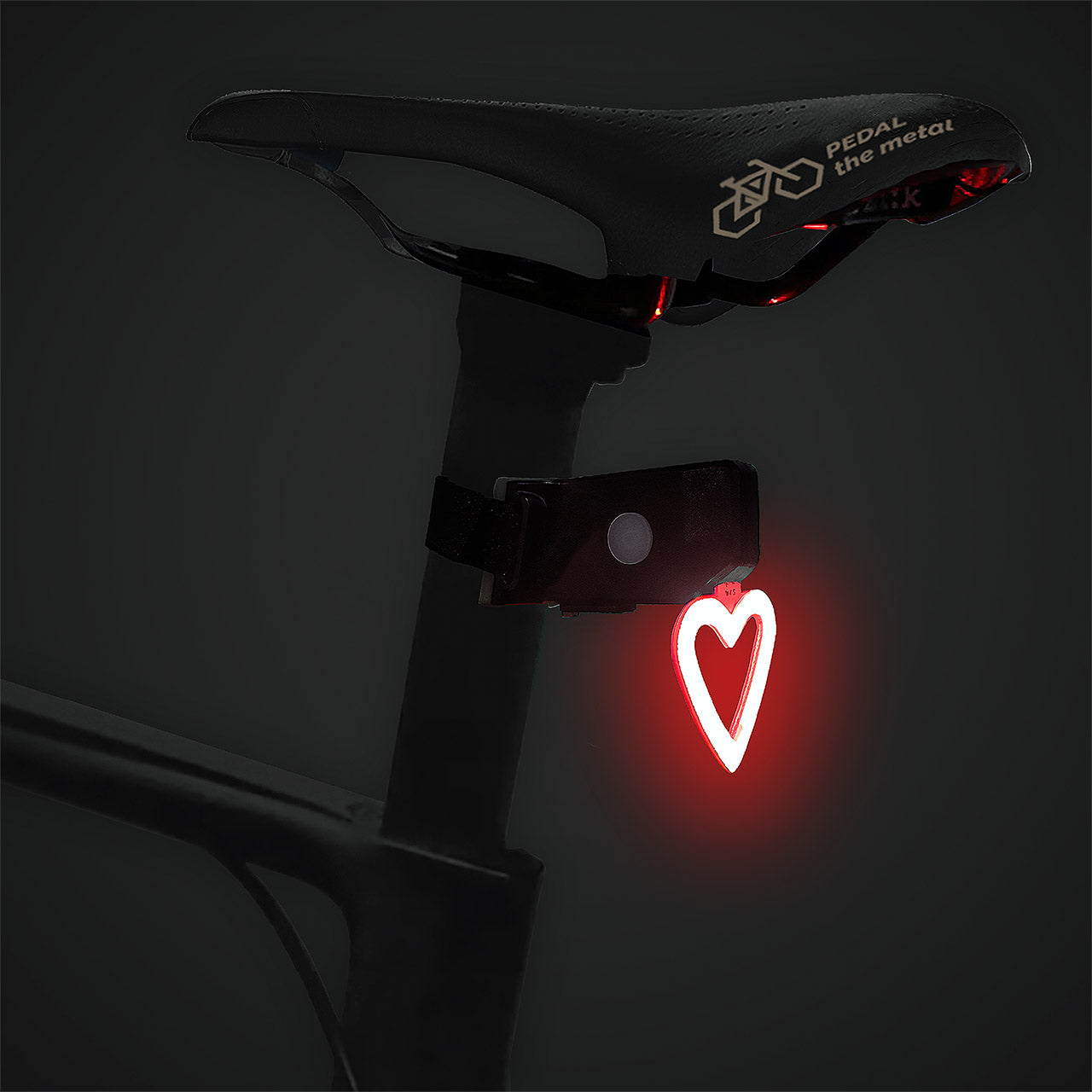 Heart-Shaped LED Bike Light