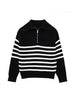 Striped Zip Up Sweater