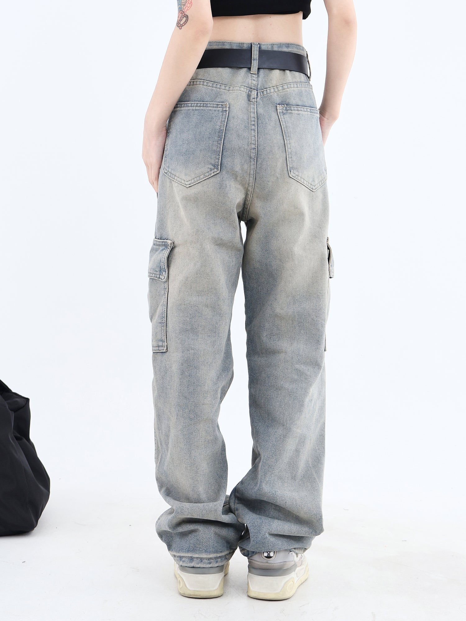 Washed Cargo Denim