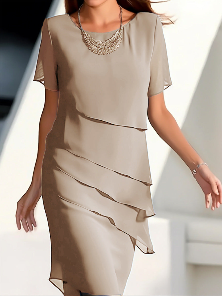 Norra™ | Plissiertes Chiffonkleid