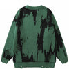 Abstract Distressed Knit Sweater