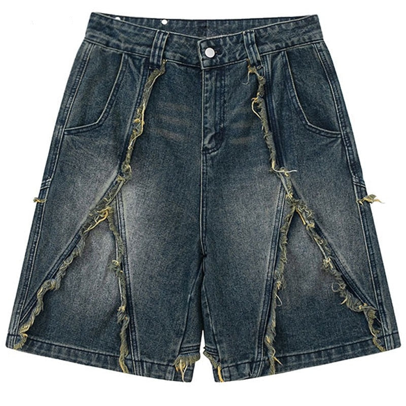 Stripe Distressed Jorts