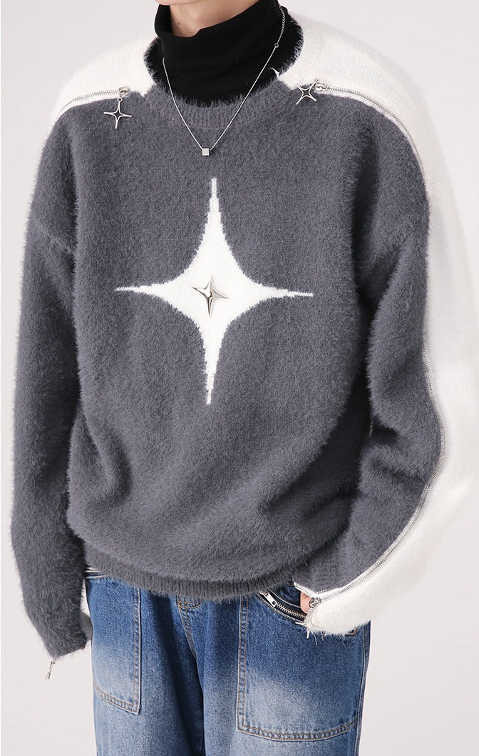 Star Mohair Knit Sweater