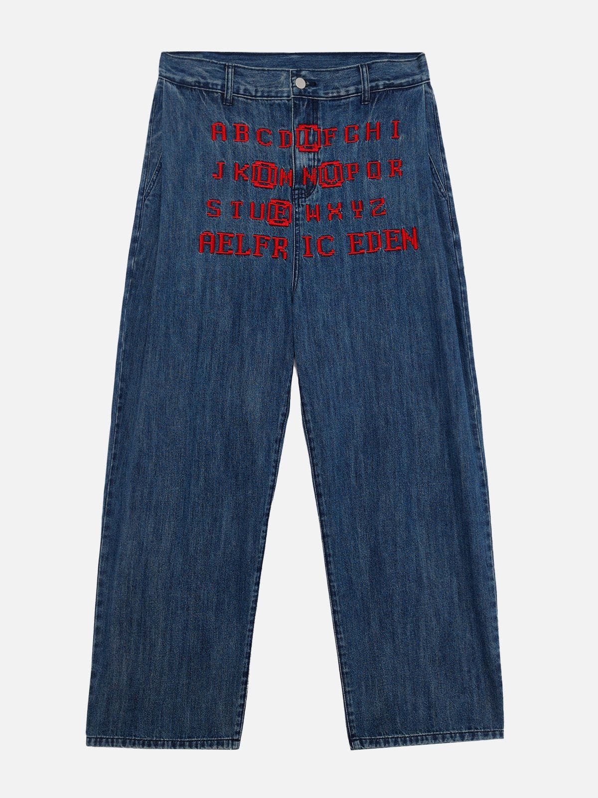 „City Of Love“-Jeans mit Buchstaben