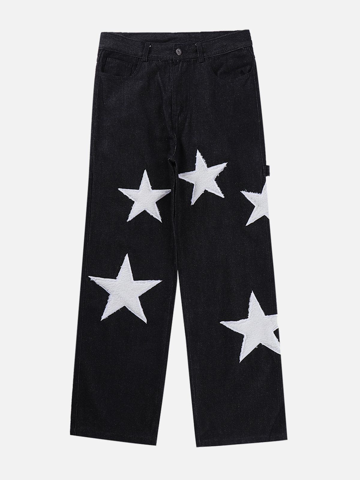 Modea  Flocked Star Straight Jeans