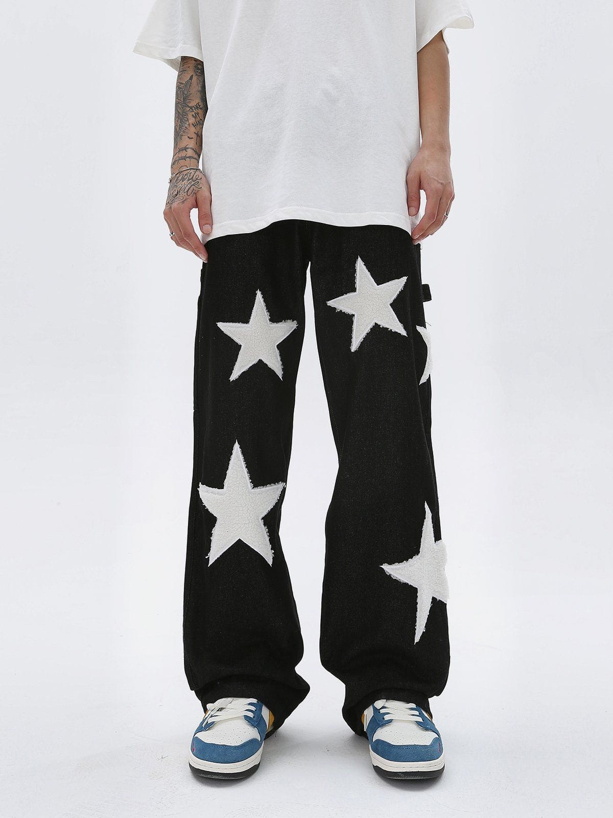 Modea  Flocked Star Straight Jeans