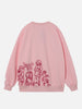 Modea Sweatshirt mit Cartoon-Line-Charakter-Aufdruck